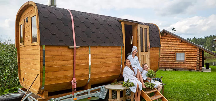 Residential Outdoor Cabin Sauna Construction in Markham, Ontario
