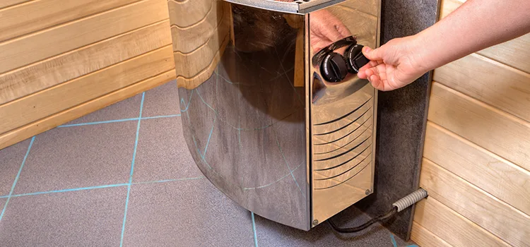 Floor-mounted sauna heater Installation in Markham, Ontario