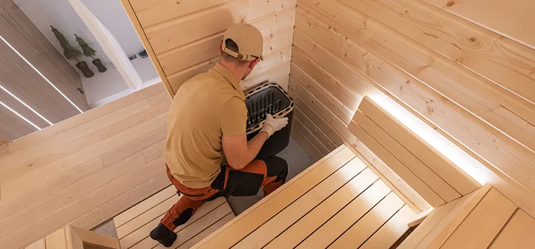Finnish Sauna Ceiling Installation in Markham, Ontario