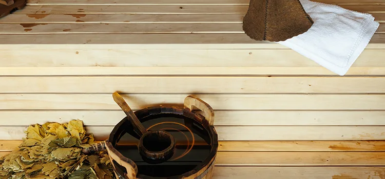 Fir Wood Sauna Ceiling Installation in Markham, Ontario