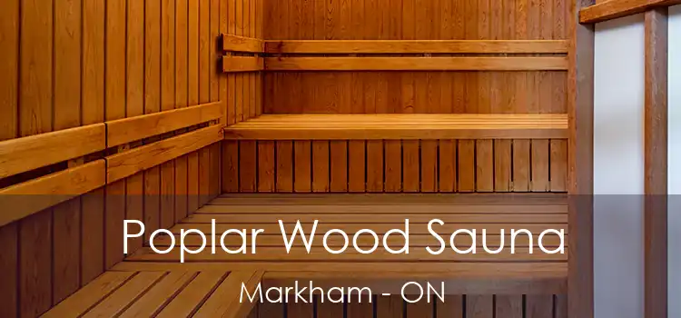  Poplar Wood Sauna Markham - ON